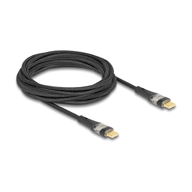 DELOCK USB 2.0 Typ-C St. zu St. transparent PD 3.0 100 W 3 m