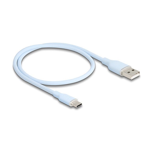 DELOCK USB 2.0 Kabel USB Typ-A St > USB Typ-C St 0.5m blau