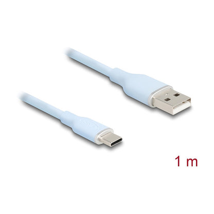DELOCK USB 2.0 Kabel USB Typ-A St > USB Typ-C St 1m blau