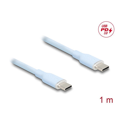 DELOCK USB 2.0 Kabel USB Typ-C St > St PD 3.0 60W 1m blau