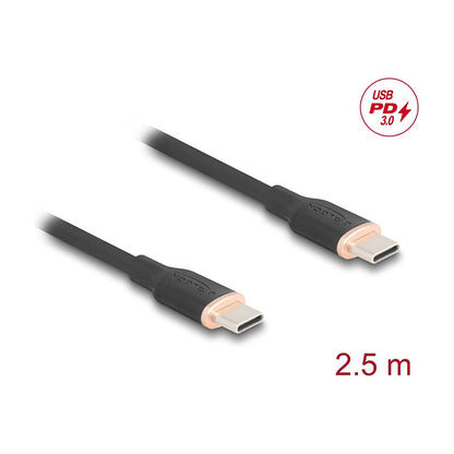 DELOCK USB 2.0 Kabel USB Typ-C St > St PD 3.0 60W 2.5m schw.
