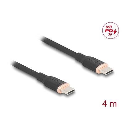 DELOCK USB 2.0 Kabel USB Typ-C St > St PD 3.0 60W 4m schwarz
