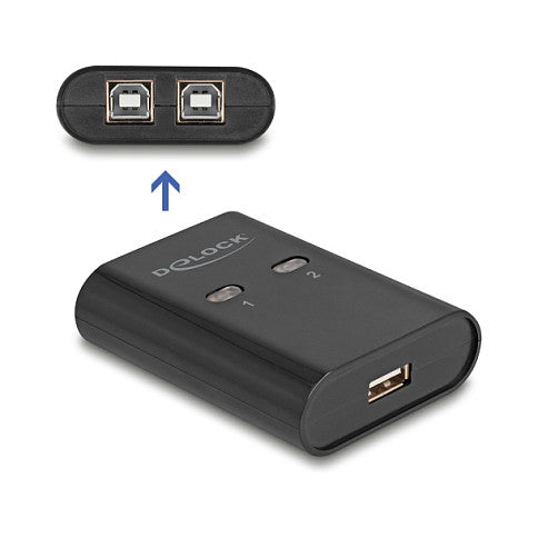 DELOCK USB 2.0 Switch für 2 PC an 1 Gerät