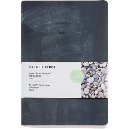 STONE PAPER Notizbuch A5 Blanco Black schwarz