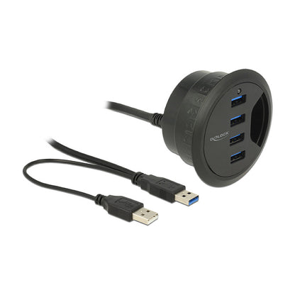 DELOCK Tisch-Hub 4 Port USB 3.0