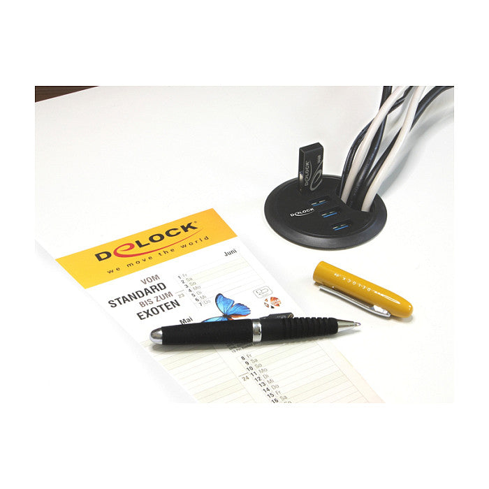 DELOCK Tisch-Hub 4 Port USB 3.0