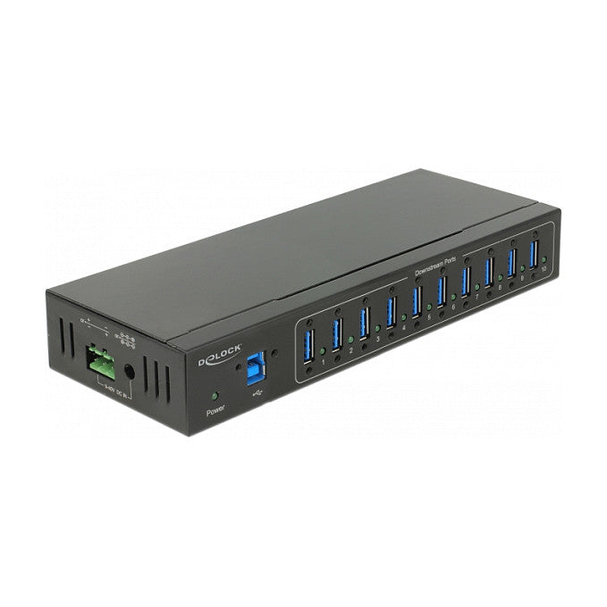 Externer Industrie Hub 10 x USB 5 Gbps Typ-A mit 20 kV ESD Schutz