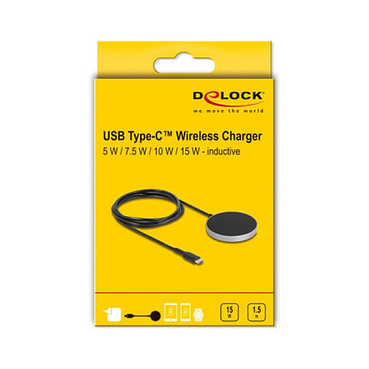 DELOCK Wireless Charger mit 5 W / 7.5 W / 10 W / 15 W - Induktives Ladepad