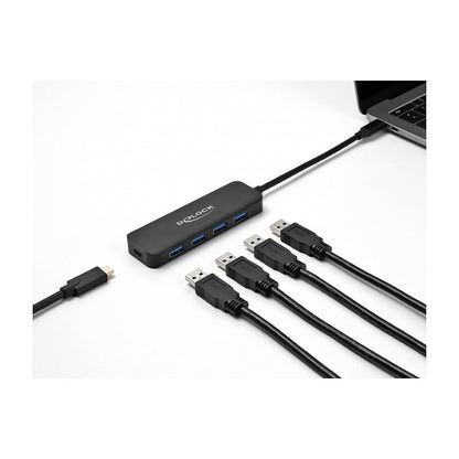 DELOCK USB Type-C Hub 4 Port USB 3.2 Gen 1mit Power Delivery 85 Watt
