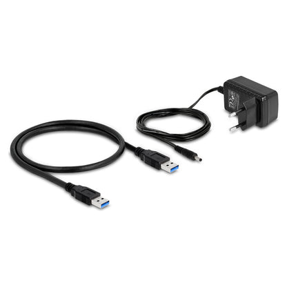 DELOCK USB 10 Gbps Hub mit 4 USB Typ-A Ports + 1 Schnellladeport inkl. Netzteil