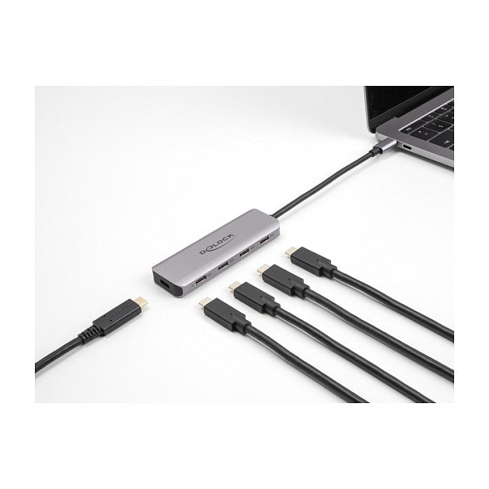 DELOCK USB 5 Gbps 4 Port USB Type-C Hub mit USB Type-C Anschluss