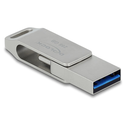 STICK HUB DELOCK USB 5 Gbps USB-C + Typ-A Speicherstick 256GB - Metallgehuse