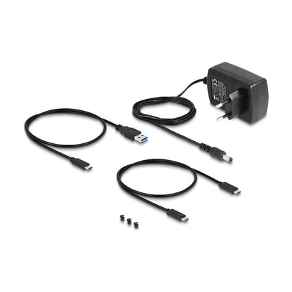 DELOCK USB Type-C Konverter fur 1 x M.2 NVMe SSD + 1 x SATA SSD / HDD mit Klon Funktion