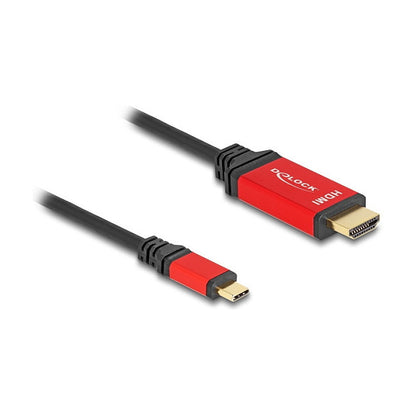 DELOCK ?USB Type-C zu HDMI Kabel DP Alt Mode 8K 60 Hz mit HDR Funktion 2m rot