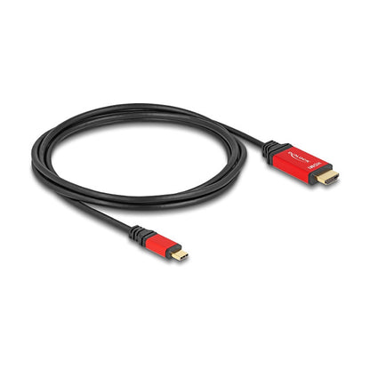 DELOCK ?USB Type-C zu HDMI Kabel DP Alt Mode 8K 60 Hz mit HDR Funktion 2m rot