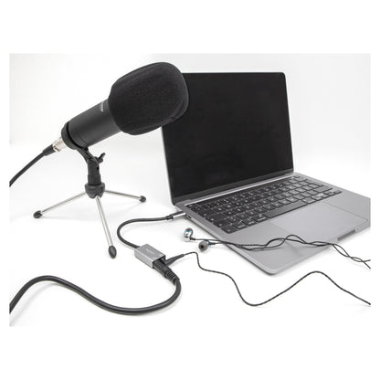 DELOCK Externe USB Soundkarte mit Type-C Stecker auf 2 x 3.5mm Klinkenbuchse Plug & Play Audio Adapter