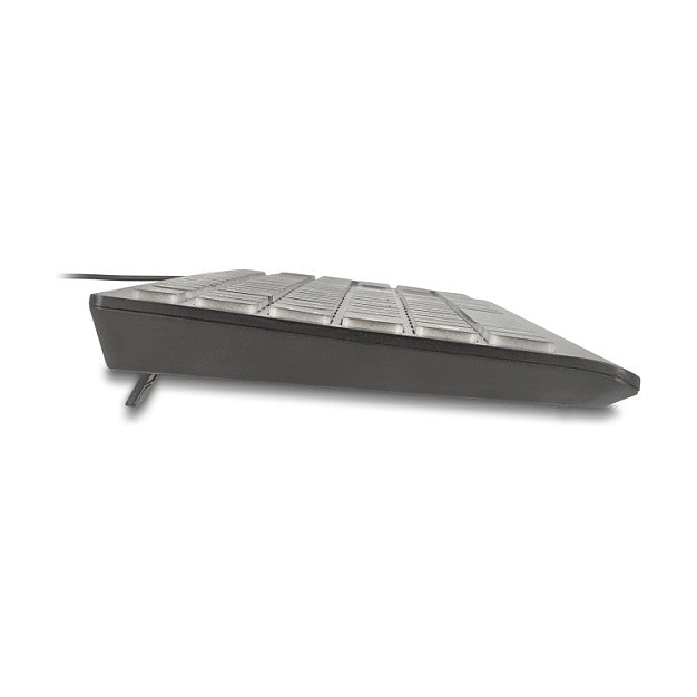 DELOCK USB Tastatur kabelgebunden 1.5m schwarz mit XXL Buchstaben und Beleuchtung