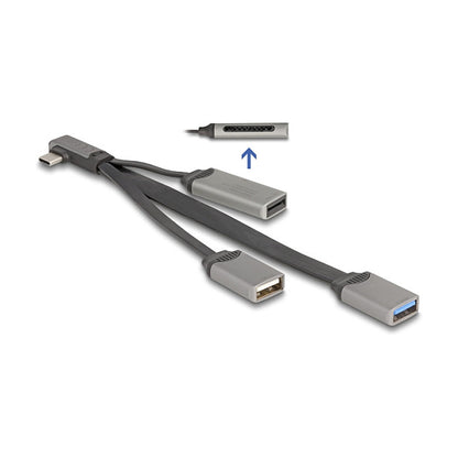 DELOCK 2 Port USB Hub inklusive SD und Micro SD Card Reader mit USB Type-C Anschluss
