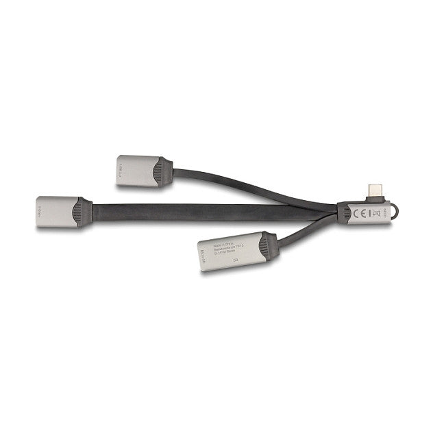 DELOCK 2 Port USB Hub inklusive SD und Micro SD Card Reader mit USB Type-C Anschluss