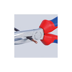 KNIPEX Flachrundzange mit Schneide verchromt 200 mm