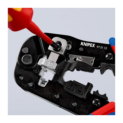 KNIPEX Crimpzange fr Westernstecker