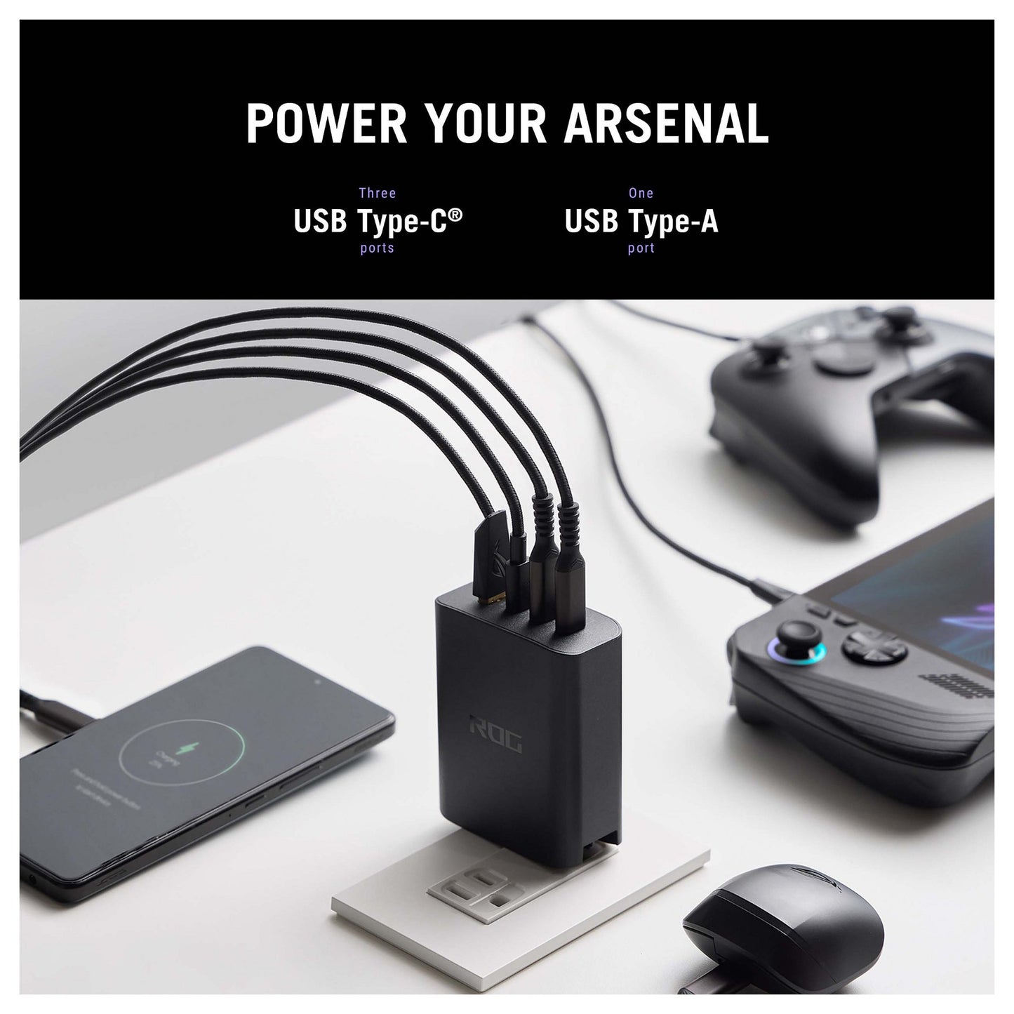 ASUS AC140-01 3C1A CHARGER schwarz EU+UK TYPE-C