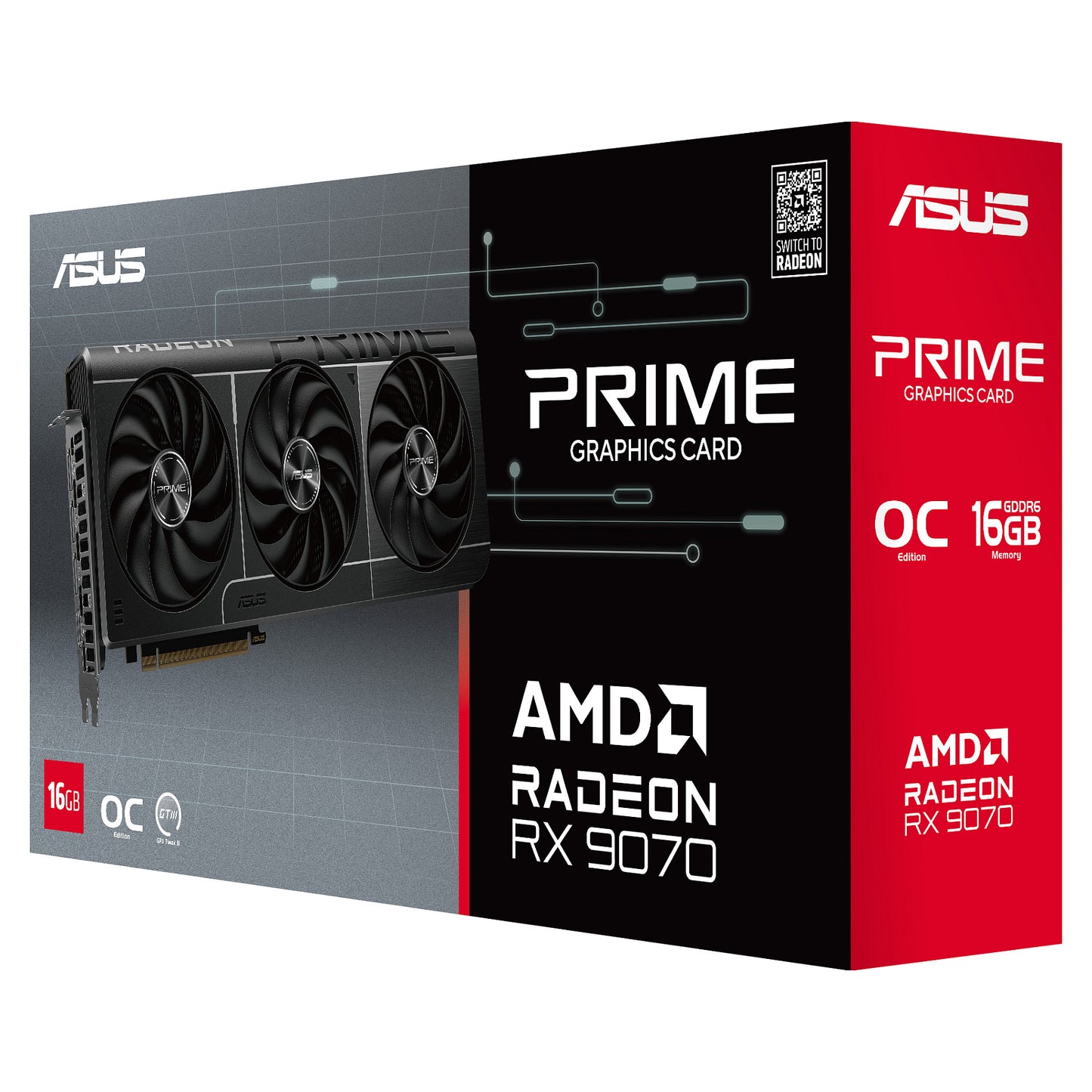 RX 9070 16GB ASUS PRIME OC GDDR6 3 Fan