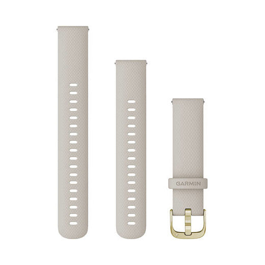 Garmin Ersatzarmband 18mm Silikon Beige/Hellgold 110-195 mm