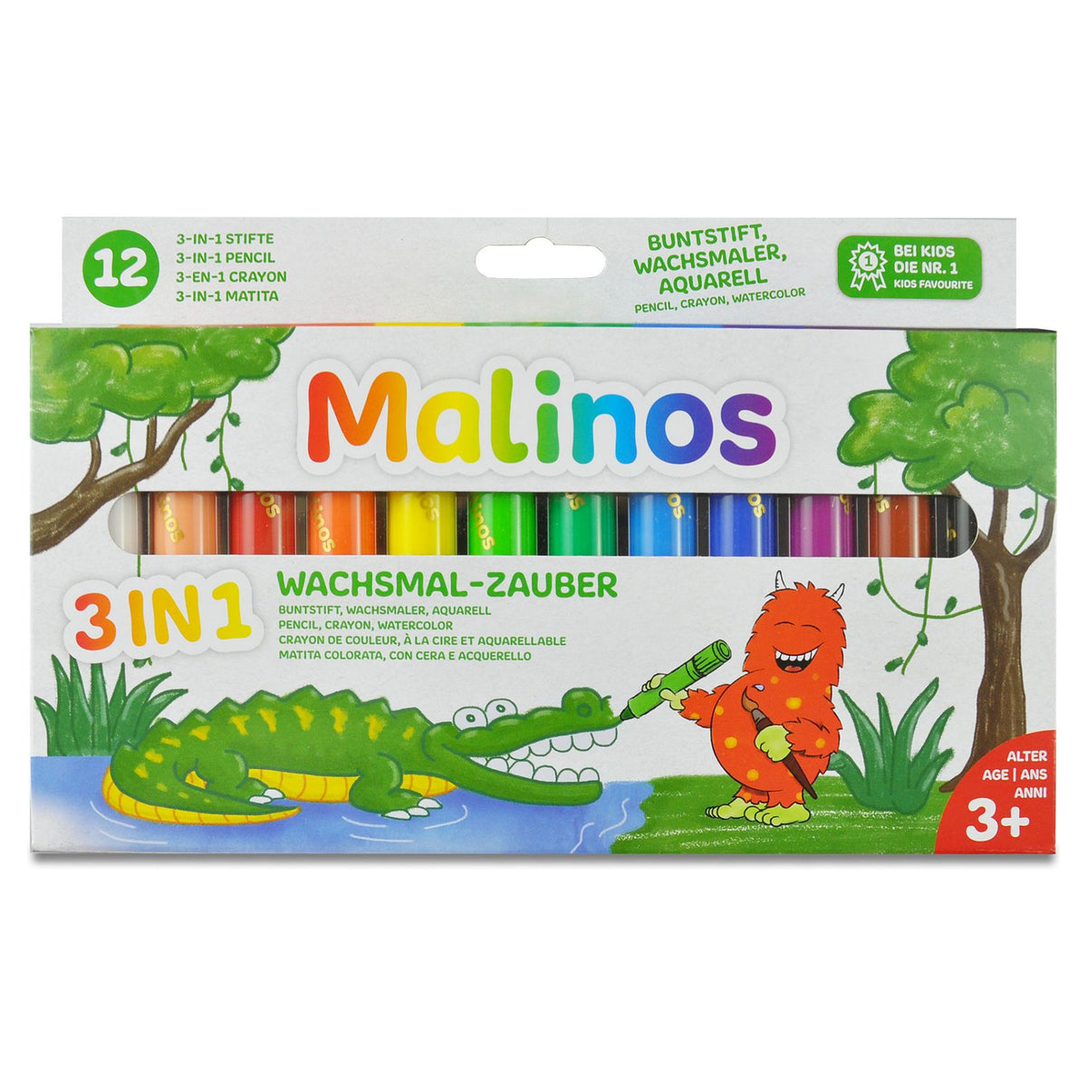 Malinos Wachsmalstifte Wachsmal-Zauber 12 Farben 3+