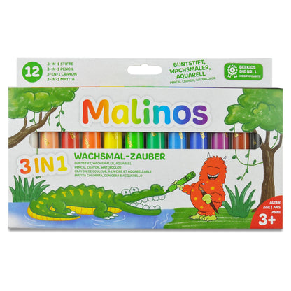 Malinos Wachsmalstifte Wachsmal-Zauber 12 Farben 3+