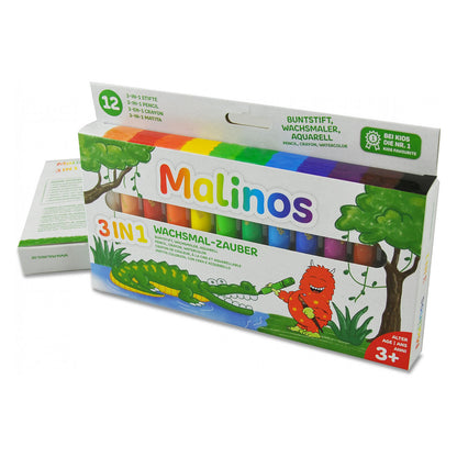 Malinos Wachsmalstifte Wachsmal-Zauber 12 Farben 3+