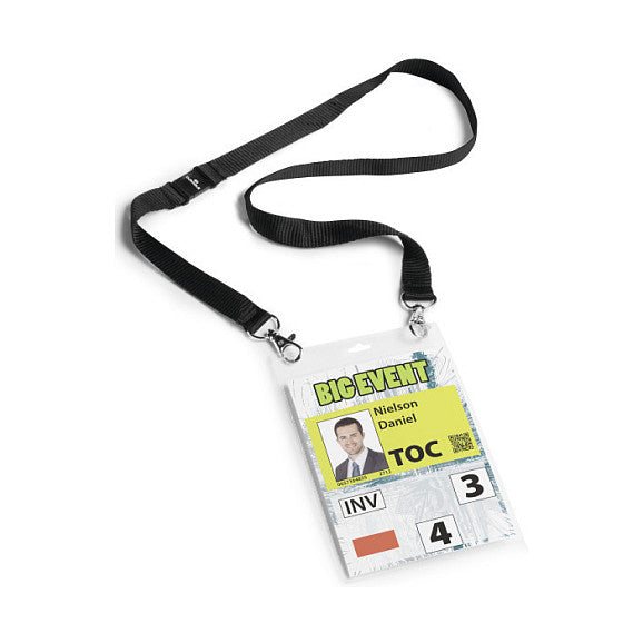 Event-Namensschild A6 mit Textilband Duo 10 St schw
