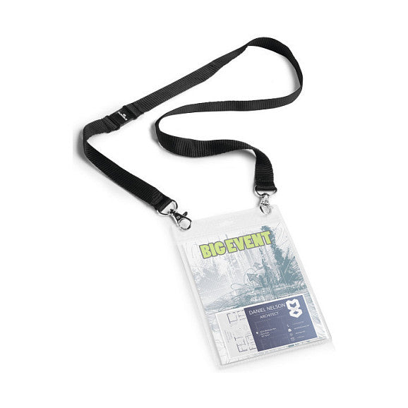 Event-Namensschild A6 mit Textilband Duo 10 St schw