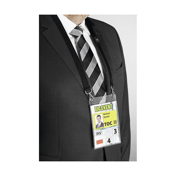 Event-Namensschild A6 mit Textilband Duo 10 St schw
