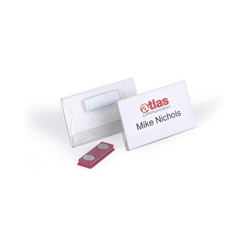 Namensschild m Magnet 40x75mm 25erPck transp
