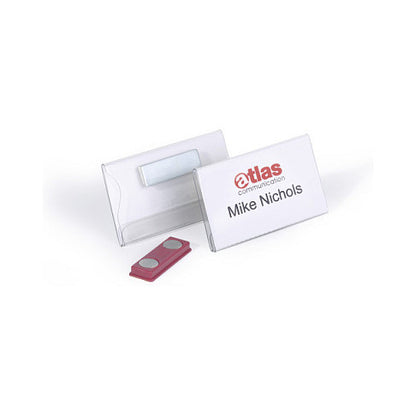 Namensschild m Magnet 40x75mm 25erPck transp
