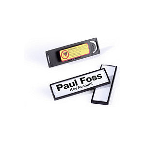 Clip Card Namensschilder schwarz 6.7 cm x 1.7 cm