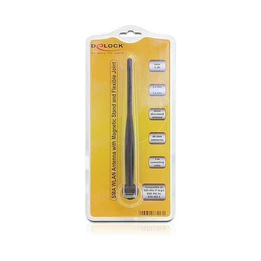 DELOCK WLANz Antenne RP-SMA Kippgelenk 2.4 Ghz 4dBi