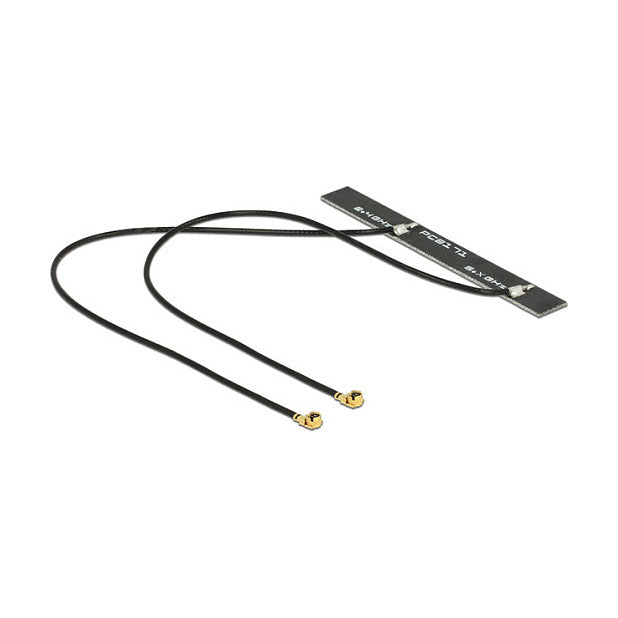 Dualband WLAN WiFi 6 Doppelantenne 2 x I-PEX Inc., MHF® I Stecker 5 dBi 2 x 15 cm PCB intern Klebemontage