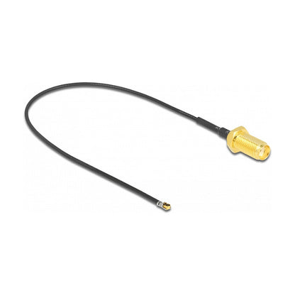 DELOCK Antennenkabel SMA Buchse zum Einbau zu MHF 4L LK Stecker 1.37 20cm Gewindelnge 10mm