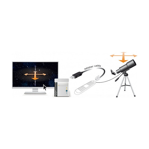 Adapterkabel USB Typ-A zu Seriell RS-232 RJ9/RJ10 mit ESD Schutz Celestron NexStar 2 m