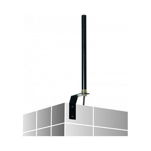 DELOCK LTE UMTS GSM Antenne SMA Stecker 3 dBi omnidirektional starr mit Anschlusskabel RG-58 3m Wandmontage outdoor schwarz