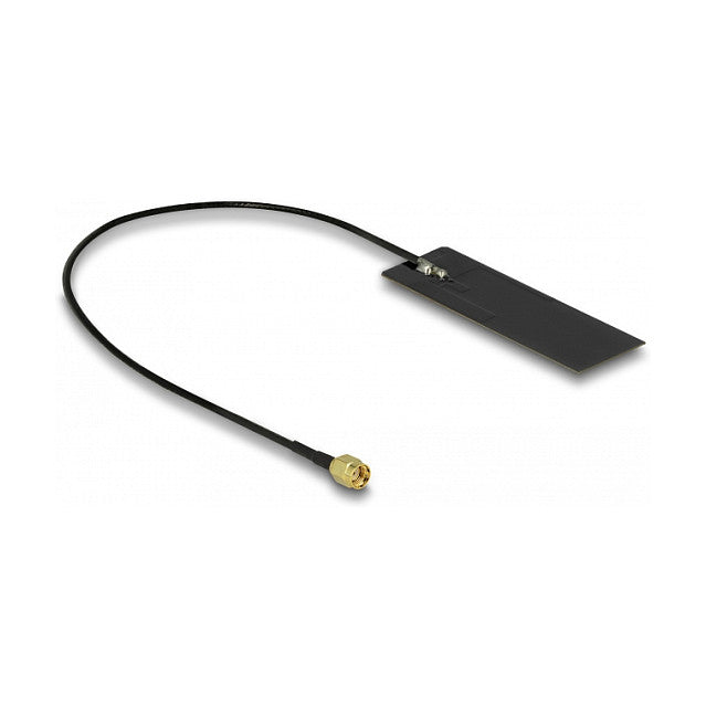 DELOCK WLAN WiFi 6 802.11 ac/ax/a/h/b/g/n Antenne RP-SMA Stecker 2 - 4 dBi 15cm PCB intern Klebemontage