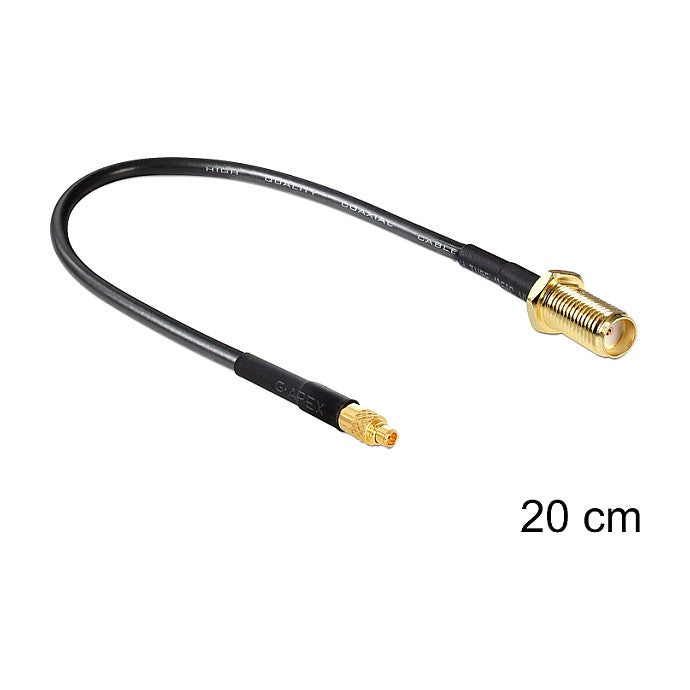 DELOCK Antennenkabel SMA Buchse zum Einbau zu MMCX Stecker 200mm