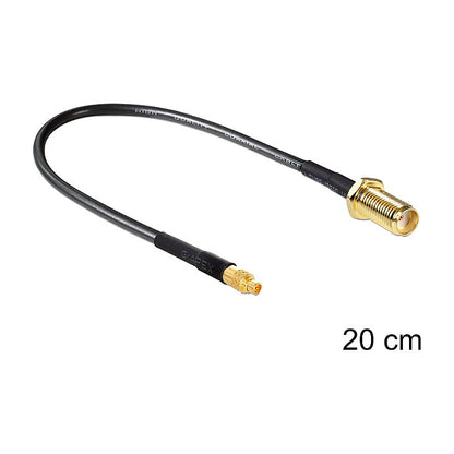 DELOCK Antennenkabel SMA Buchse zum Einbau zu MMCX Stecker 200mm