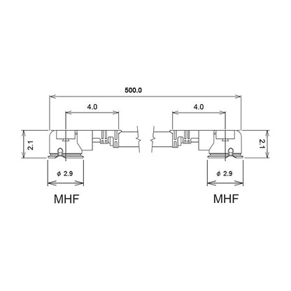 DELOCK Antennenkabel I-PEX Inc. MHF I Stecker zu I-PEX Inc. MHF I Stecker 1.13 50cm