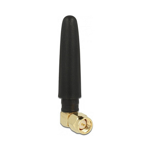 DELOCK LTE Antenne SMA Stecker 90 2 dBi omnidirektional starr schwarz