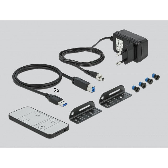 DELOCK DisplayPort 1.4 KVM Switch 8K 30Hz mit USB 3.0 und Audio