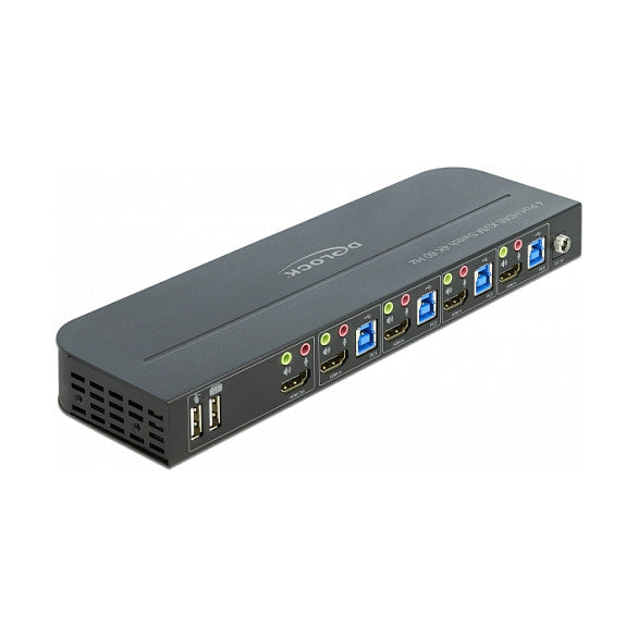DELOCK HDMI KVM Switch 4K 60Hz mit USB 3.0 und Audio