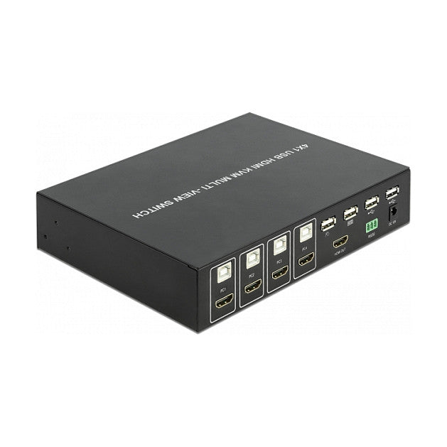 DELOCK KVM 4in1 Multiview Switch 4x HDMI mit USB 2.0